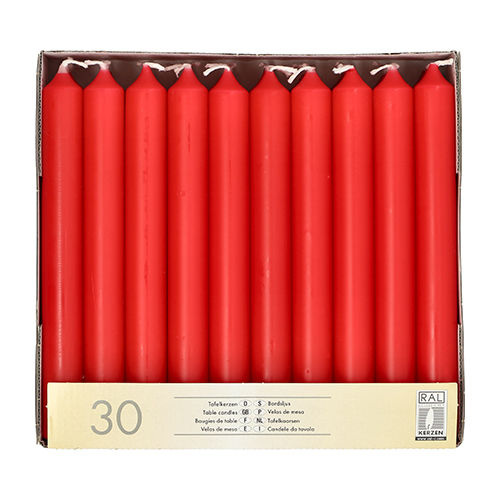 6240 Tafelkerzen Ø 2,1 cm · 19,6 cm rot