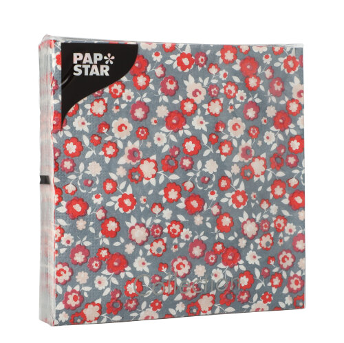20 Servietten, 3-lagig 1/4-Falz 33 cm x 33 cm "Liberty Rouge" 22800 Servietten, 3-lagig 1/4-Falz 33 cm x 33 cm "Liberty Rouge"