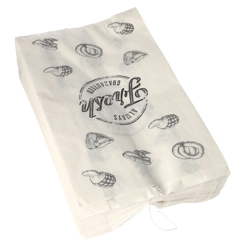 1000 Fleischerbeutel, Kraftpapier, gefädelt 32 cm x 20 cm x 7 cm