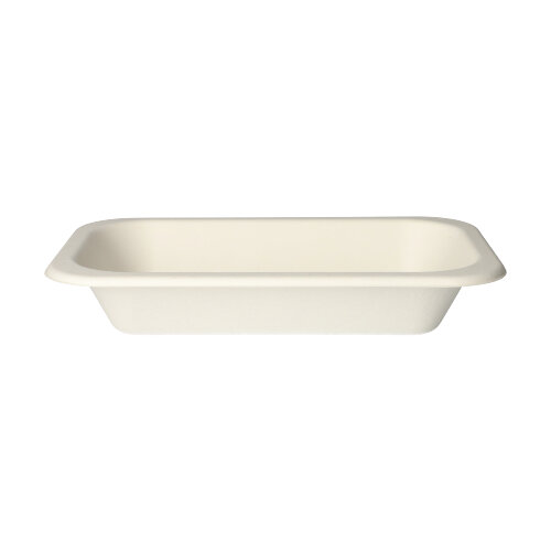 10000 Siegelschalen, Zuckerrohr 750 ml 4,2 cm x 15 cm x 24 cm weiss