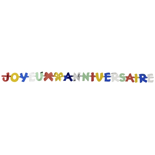 10 Grußkette 1,9 m "Joyeux Anniversaire" 1920 Grußkette 1,9 m "Joyeux Anniversaire"