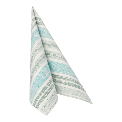 12500 Servietten "ROYAL Collection" 1/4-Falz 40 cm x 40 cm dunkelgrün "Stripes"