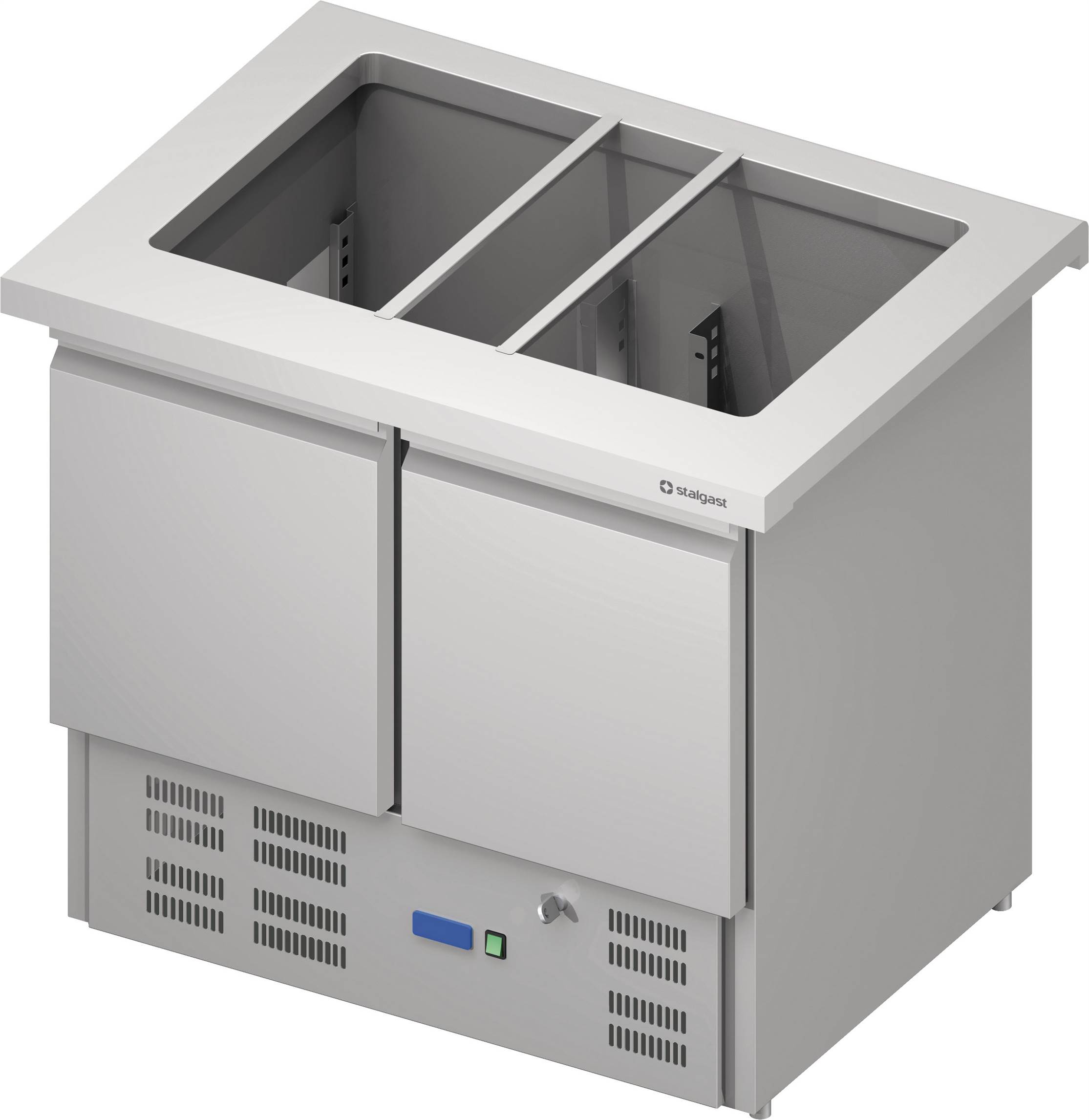 Saladette "Free Flow", zweitürig 1000x735x880 mm Granitabdeckung "Standard G1"