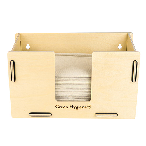Green Hygiene Spender für Handtuchpapier "KÜCHENSTUBE" 16,5 cm x 28,5 cm x 15 cm natur
