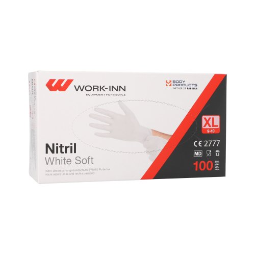 60000 "WORK-INN/PS" Handschuhe Nitril puderfrei "White Soft" weiss Größe XL