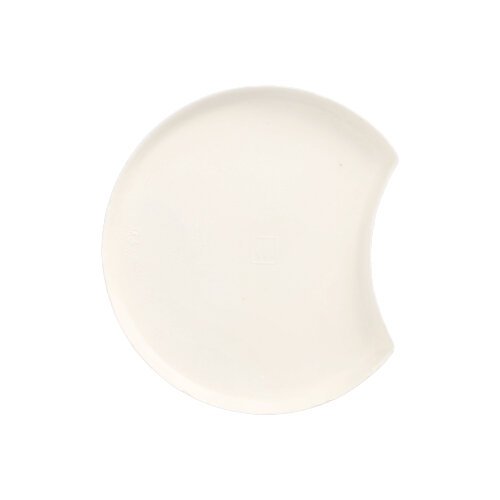 12000 Teller Zuckerrohr "pure" Halbmond Ø 12 cm · 1 cm weiss "Cella"