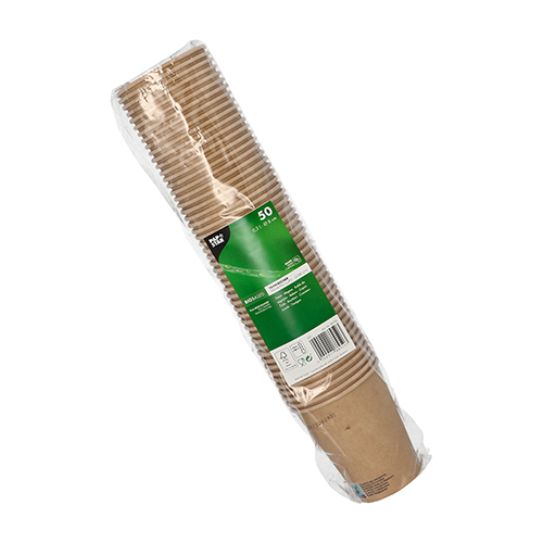 50 Trinkbecher, Pappe 0,2 l Ø 8 cm · 9,2 cm braun 18000 Trinkbecher, Pappe 0,2 l Ø 8 cm · 9,2 cm braun