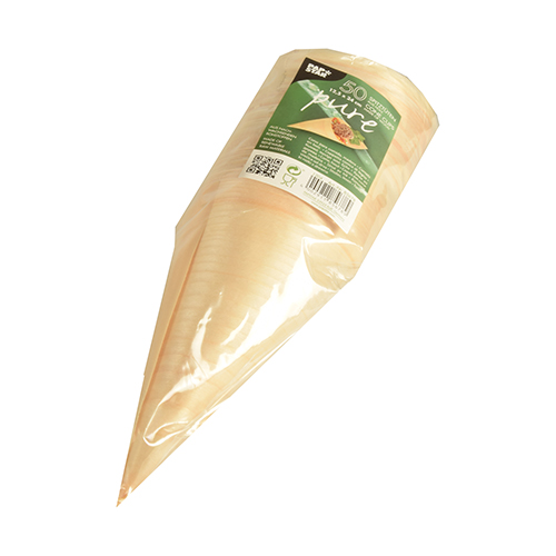 12000 Fingerfood - Spitztüten, Holz "pure" Ø 12,5 cm · 24 cm
