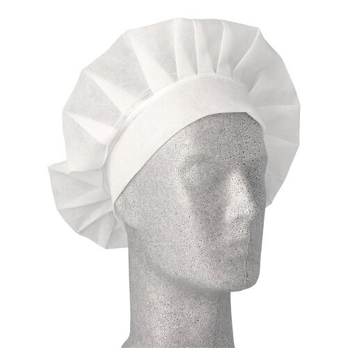 10 "WORK-INN/-PS" Kochmützen, Vlies Ø 30 cm · 17 cm weiss "France" 4400 "WORK-INN/-PS" Kochmützen, Vlies Ø 30 cm · 17 cm weiss "France"