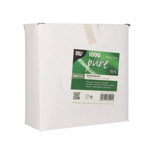 600000 Rührstäbchen, Holz "pure" 14 cm x 5 mm