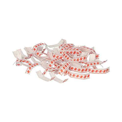 480000 Verschluss-Clips, drahtverstärktes Papier 3,3 cm x 0,8 cm x 0,1 cm rot/weiss