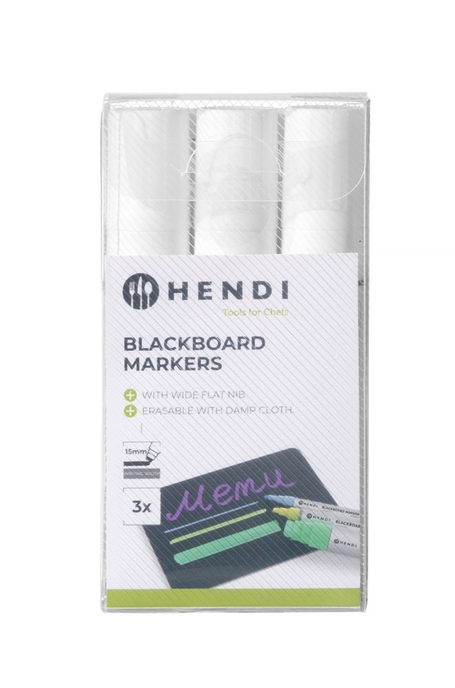 Kreidemarker 15 mm, HENDI, 3x weiß