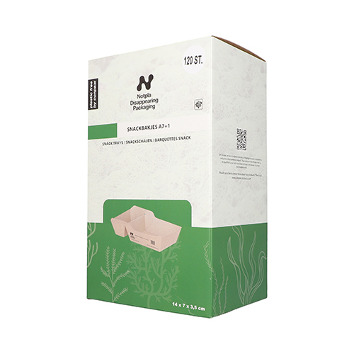 8640 Snacktrays, Pappe "NOTPLA" 3,5 cm x 7 cm x 14,5 cm braun