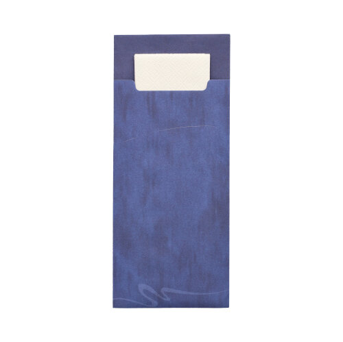 520 Bestecktaschen 20 cm x 8,5 cm blau inkl. weißer Serviette 33 x 33 cm 2-lag. 7680 Snacktrays, Pappe "pure" 4 cm x 11 cm x 16 cm braun "100% Fair" extra groß