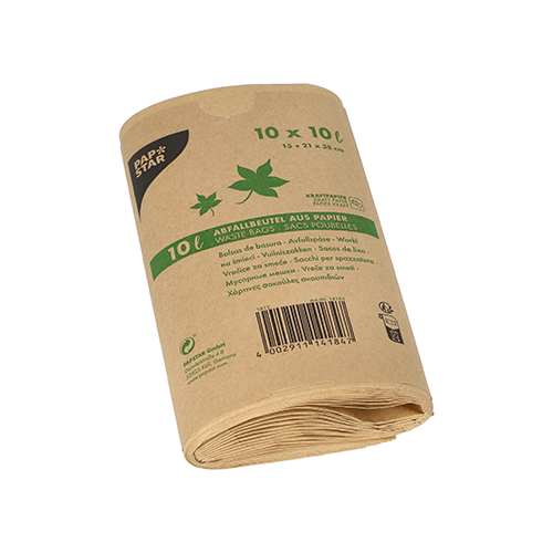 7200 Abfallbeutel Kraftpapier 10 l 35 cm x 21 cm x 15 cm braun
