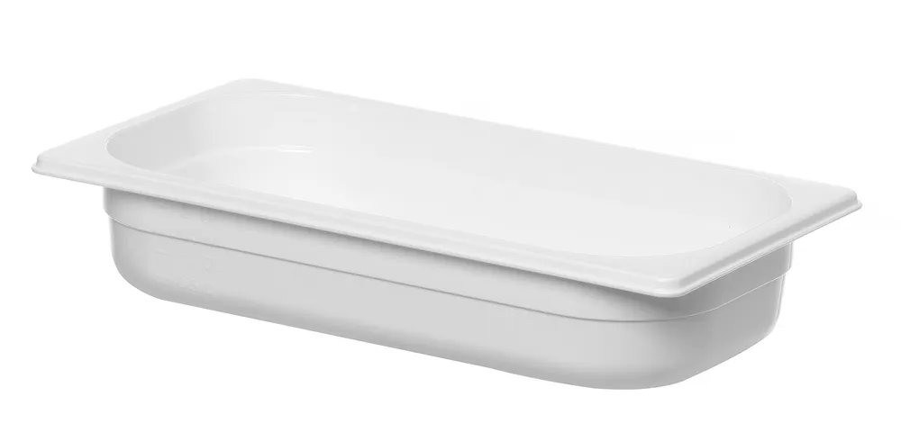 Gastronorm-Behälter 1/3, GN 1/3, 2,5L, Weiß, 325x176x(H)65mm Gastronorm-Behälter 1/3, GN 1/3, 2,5L, Weiß, 325x176x(H)65mm