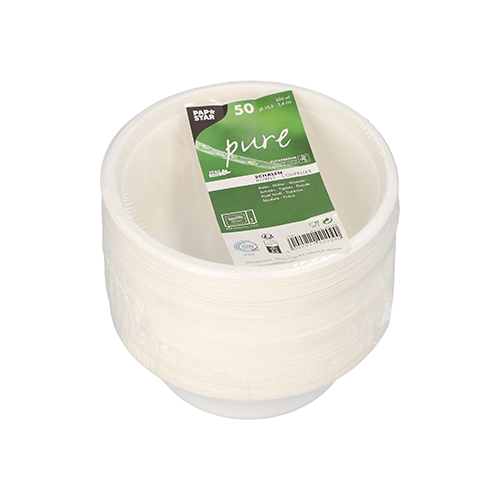 10500 Schalen, Zuckerrohr "pure" 500 ml Ø 15,5 cm · 5,4 cm weiss