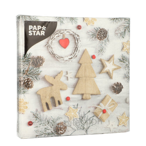 20 Servietten, 3-lagig 1/4-Falz 33 cm x 33 cm "Winter Potpourri" 21600 Servietten, 3-lagig 1/4-Falz 33 cm x 33 cm "Winter Potpourri"