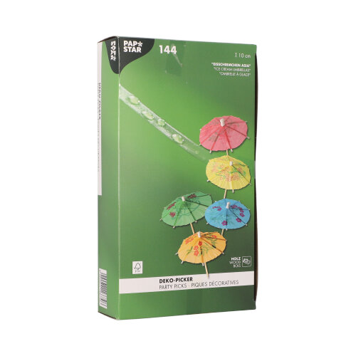 1728 Deko-Picker 10 cm farbig sortiert "Eisschirmchen" 103680 Deko-Picker 10 cm farbig sortiert "Eisschirmchen"