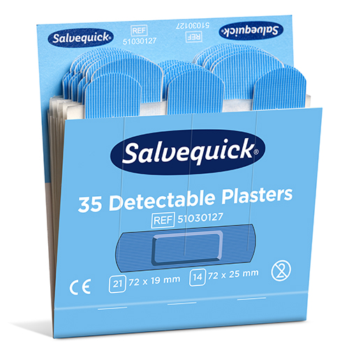 Set "Cederroth" Salvequick Detectable Pflaster (35 Stück) blau , Refill Set "Cederroth" Salvequick Detectable Pflaster (35 Stück) blau , Refill