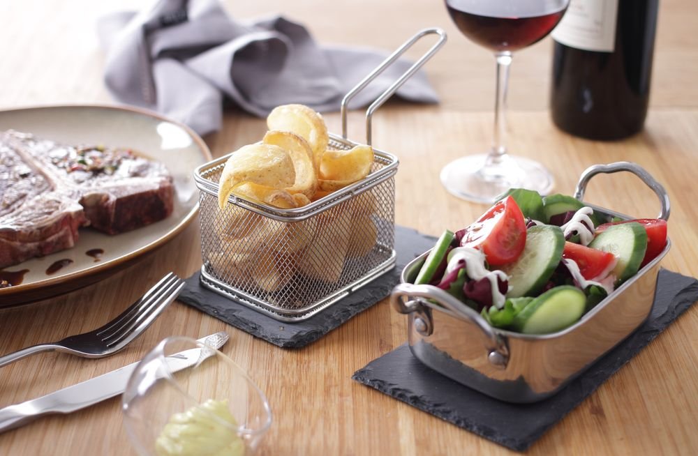 Miniatur-Snack-Frittierkörbe, HENDI, 100x80x(H)75mm Miniatur-Snack-Frittierkörbe, HENDI, 255x135x(H)45mm