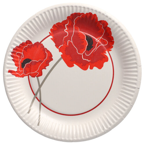 12000 Teller, Pappe rund Ø 23 cm "Poppy"