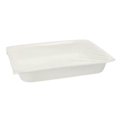 180 Siegelschalen, Pappe eckig 1200 ml 4,2 cm x 18,9 cm x 24,8 cm weiss