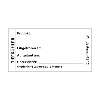 LabelLord Etiketten 37 mm x 64 mm weiss Tiefkühler, abwaschbar