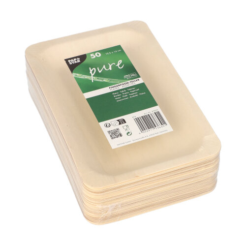500 Fingerfood - Teller, Holz "pure" eckig 19,5 cm x 14 cm 10500 Fingerfood - Teller, Holz "pure" eckig 19,5 cm x 14 cm