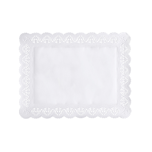 80000 Spitzenpapiere eckig 34 cm x 26 cm weiss