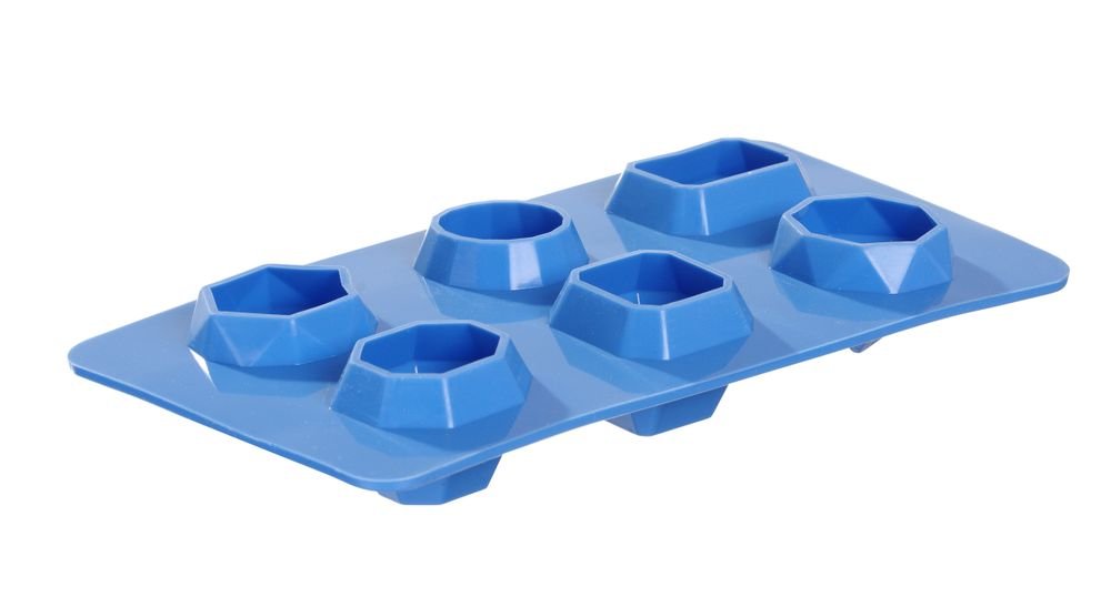Eiswürfelform, edelsteinförmig, BarUp, Blau, 2 Stk., 190x105x(H)30mm