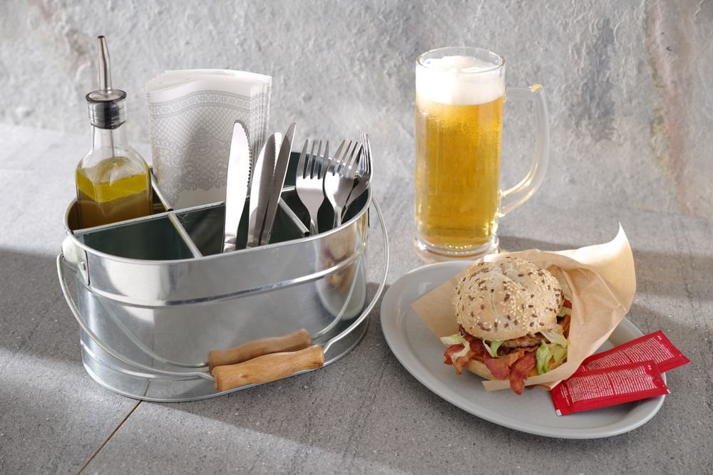 Fast-Food-Tablett aus Polypropylen, oval, HENDI, Schwarz, 265x195x(H)15mm