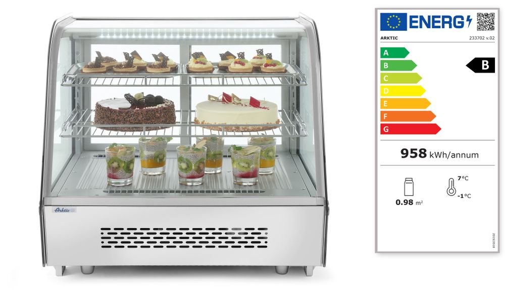 Aufsatz-Kühlvitrine, Arktic, 160L, 230V/160W, 885x570x(H)680mm