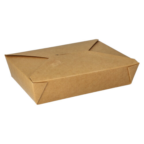 1800 Lunchboxen, Pappe "pure" 1500 ml 4,8 cm x 14 cm x 19,7 cm braun