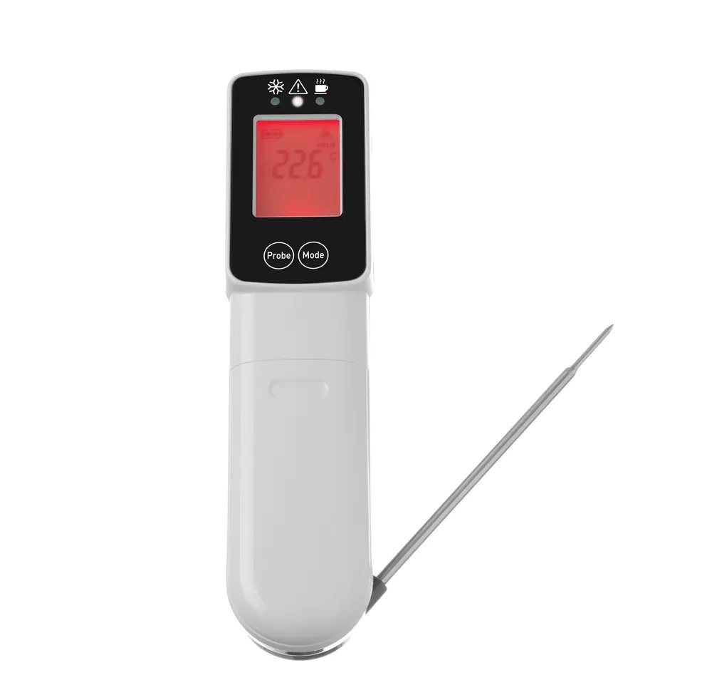 Infrarot-Thermometer mit Sonde, 39x53x(H)158mm
