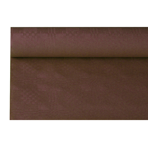336 Papiertischtuch mit Damastprägung 6 m x 1,2 m braun
