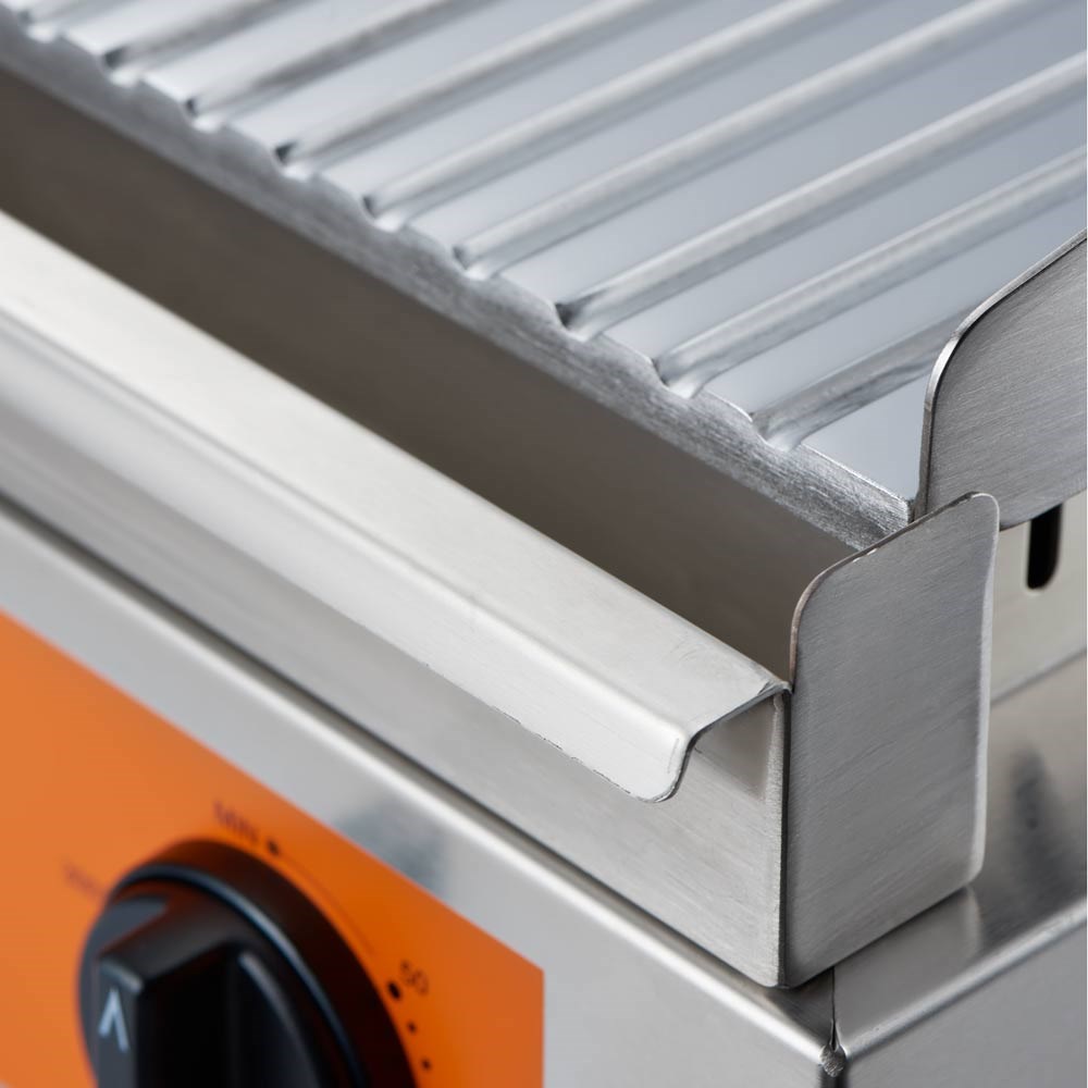 Griddleplatte CATERINA, 720x460x240 mm, 2/3 glatt und 1/3 gerillt, 3,5 kW 230 V