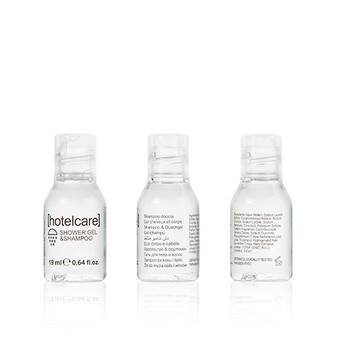 14400 Haut- & Haarshampoo "Hotel Care" 19 ml Probierfläschen