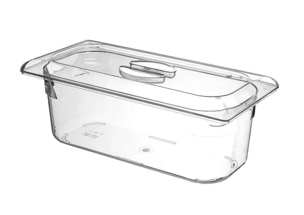Eiscreme-Behälter Polycarbonat, 5L, Transparent, 360x165x(H)120mm Eiscreme-Behälter Polycarbonat, 5L, Transparent, 360x165x(H)120mm