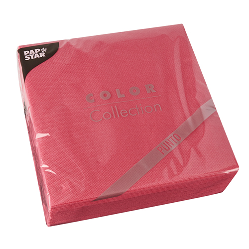 10800 Servietten, 2-lagig "PUNTO" 1/4-Falz 38 cm x 38 cm fuchsia mikrogeprägt