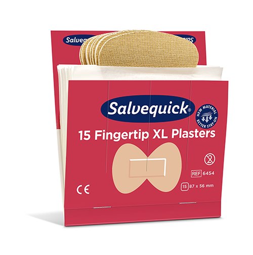 60 Set "Cederroth" Salvequick Textil Pflaster (15 Stück) 87 mm x 56 mm braun "Fingertip XL" 3300 Set "Cederroth" Salvequick Textil Pflaster (15 Stück) 87 mm x 56 mm braun "Fingertip XL"