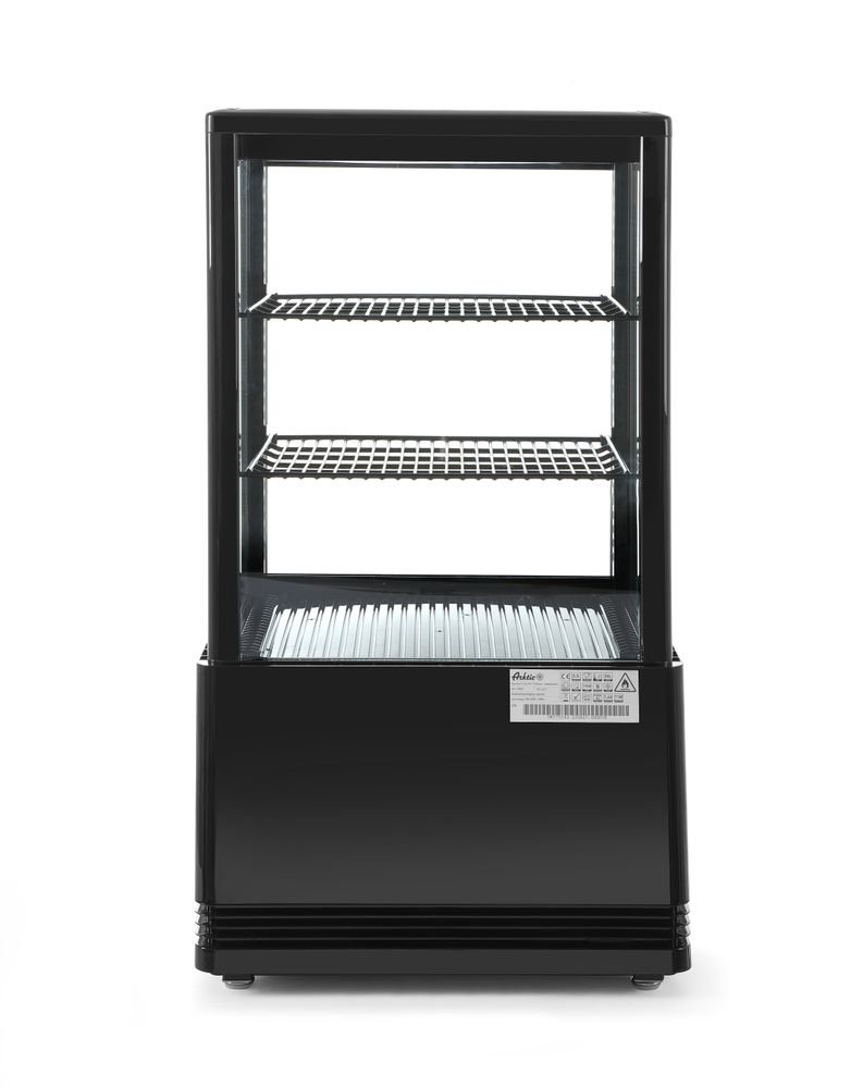 Aufsatz-Kühlvitrine 58 Liter, Arktic, schwarz, 230V/170W, 452x406x(H)830mm