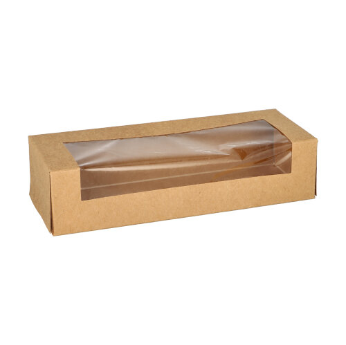 7500 Sushi-Schalen, Pappe eckig 4,5 cm x 19,5 cm x 7 cm braun