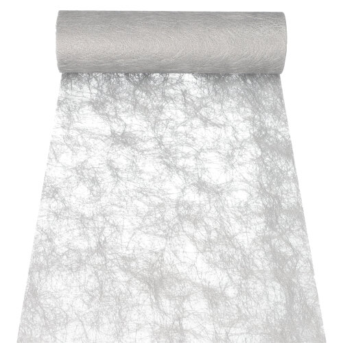 8 Dekoband "Sizoflor" 25 m x 30 cm silber