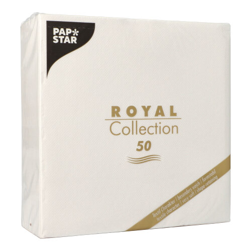 250 Servietten "ROYAL Collection" 1/4-Falz 40 cm x 40 cm weiss