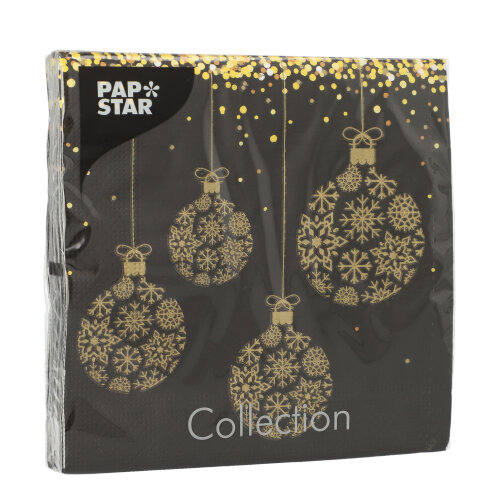 20 Servietten, 3-lagig 1/4-Falz 33 cm x 33 cm "Boules Baroque" 21600 Servietten, 3-lagig 1/4-Falz 33 cm x 33 cm "Boules Baroque"