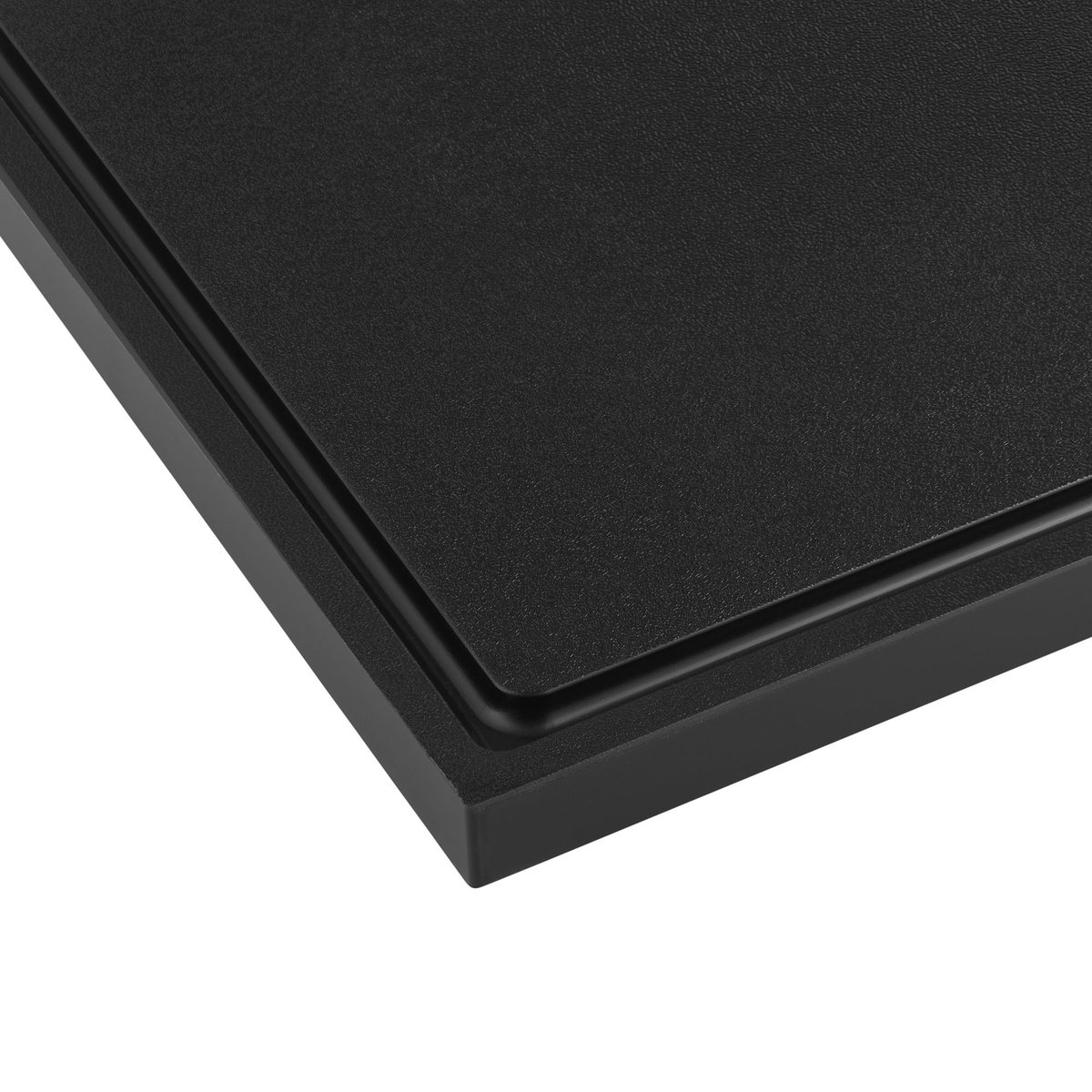 Schneidbrett NOCTURN, mit Saftrille, 50 x 30 x 2 cm, schwarz, Polypropylen Schneidbrett NOCTURN, mit Saftrille, 50 x 30 x 2 cm, schwarz, Polypropylen