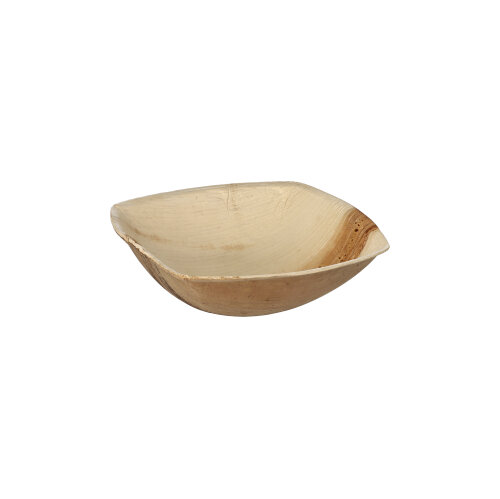 2400 Schalen Palmblatt "pure" 200 ml 4 cm x 14 cm x 14 cm natur "QUADRATO"
