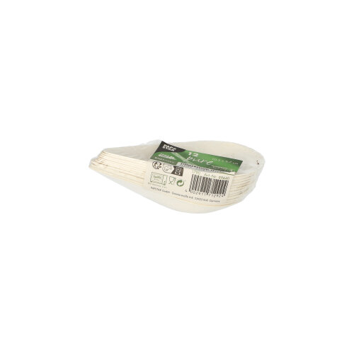 31680 Fingerfood - Teller, Zuckerrohr "pure" 10,5 cm x 5,7 cm weiss "Drop"