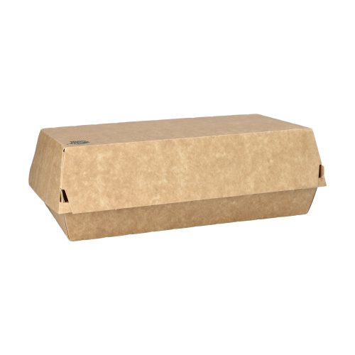 2800 Baguetteboxen, Pappe "pure" 7,5 cm x 10,7 cm x 22 cm braun "100% Fair" groß